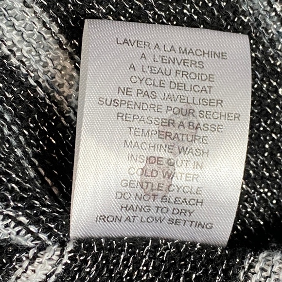 NWD New Woman Design Cowl Neck Half Sleeve Sweater 2X Black c/ Glitter Threading - Picture 6 of 6